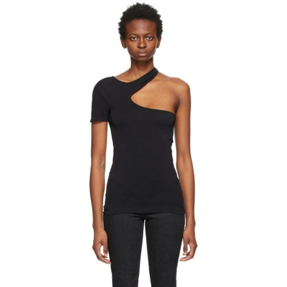 NWT Helmut Lang Black Cut-Out Short Sleeve
Seemless Jersey Tee Size M/L - Picture 5 of 6